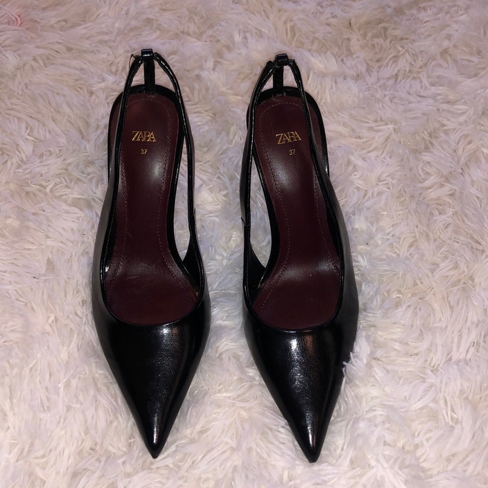Zara point toe sling back pump
